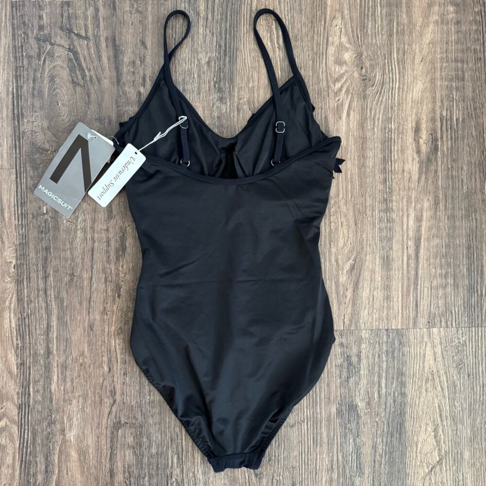 NEW Magicsuit Blaire Fringe One Piece Swimsuit in Black Size 8 - Picture 8 of 10